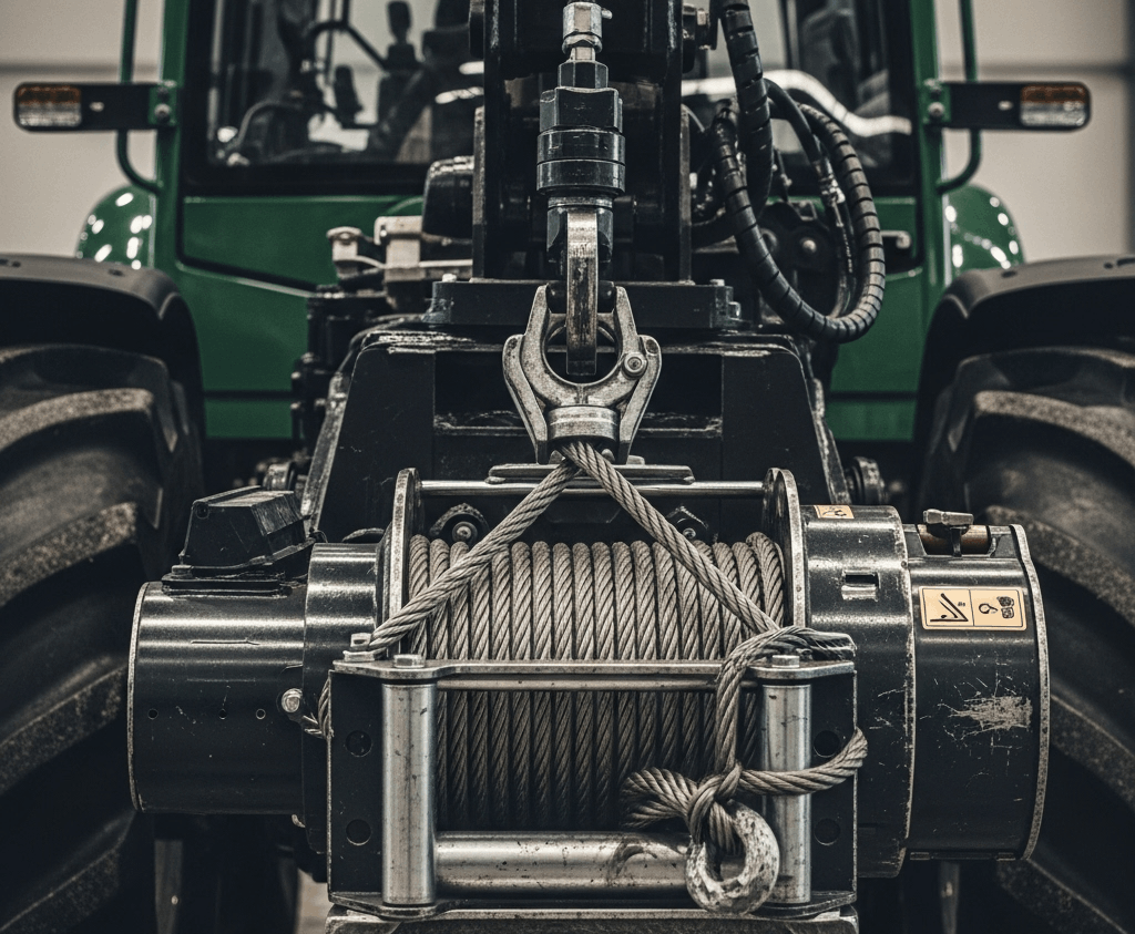 Yavuzoğlu Makine Tomruk Çekme Halatı | Güçlü orman traktörünün vincine sarılı yüksek mukavemetli çelik halat. Düzce'den Türkiye geneline teslimat ile dayanıklı ve güvenli orman makineleri ekipmanları.