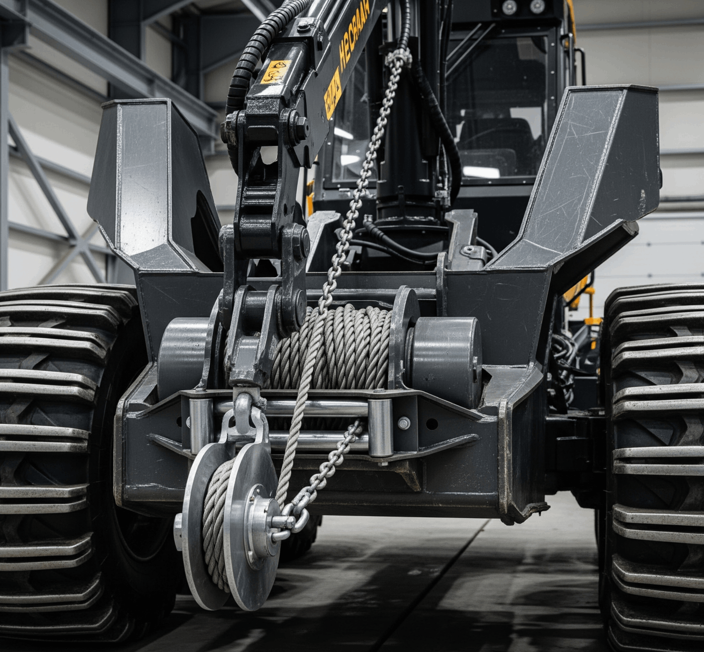 Yavuzoğlu Makine Tam Donanımlı Orman Traktörü | Vincine bağlı tomruk çekme zinciri, halat ve makara ile eksiksiz ormancılık çözümü. Düzce'den Türkiye geneline güvenli ve dayanıklı ekipman teslimatı.