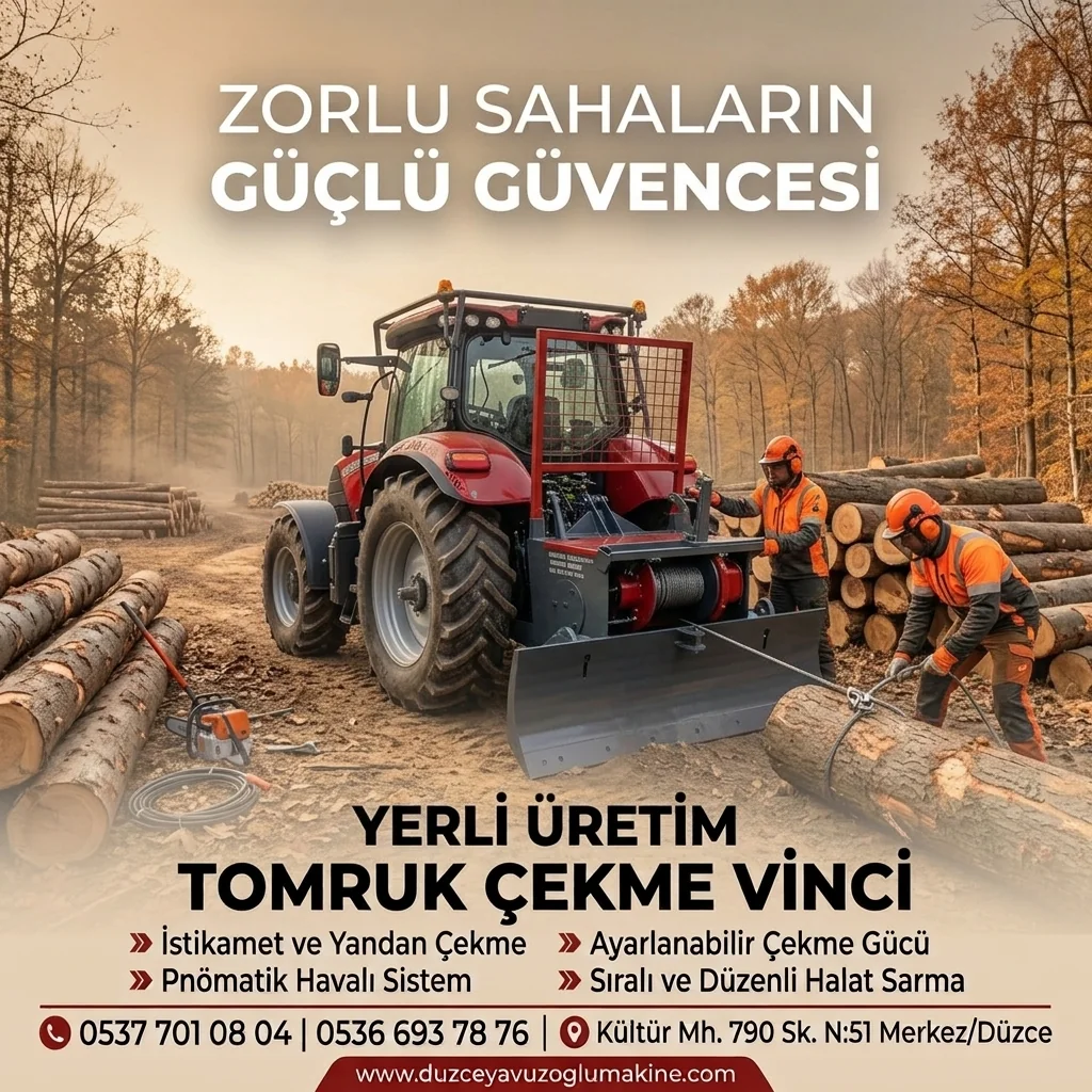 Ormancılıkta tomruk çekme vinci